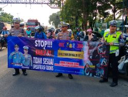 Progam Zero Knalpot Tidak Sesuai Spesifikasi, Sat Lantas Polres Rembang Galakan Sosialisasi Pengguna Jalan