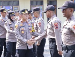 Wakapolres Rembang Di Dampingi Kabag SDM & PJU Berikan Arahan Kepada Bintara Remaja Angkatan 52 T.A. 2024