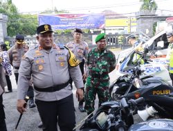 Siap Amankan Nataru 2024/2025, Polres Rembang Laksanakan Apel Gelar Pasukan Ops Lilin Candi 2024