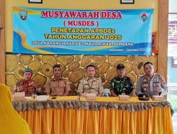 Turut Hadir Kapolsek Kaliori Dalam Acara Musdes Penetapan APBDes 2025 Desa Karangsekar