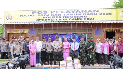 Minggu Siang, Kapolres Rembang Bersama PJU Polres Rembang Cek Sejumlah Posyan & Pospam Nataru 2024