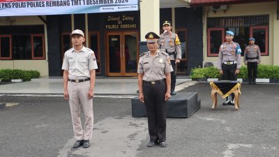 Wakapolres Rembang Pimpin Upacara Kenaikan Pangkat Pengabdian & Kenaikan Pangkat PNS Polri TMT 1 Desember 2024