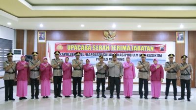 Kapolres Rembang Pimpin Serah Terima Jabatan Kapolsek Bulu & Sulang Serta Kasi Propam & Hukum