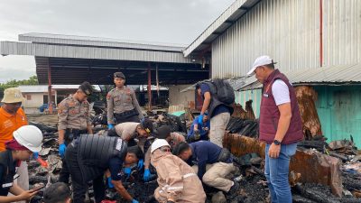 Langkah Cepat Polda Jateng: Tim Labfor Olah TKP Kebakaran Pasar Cepu