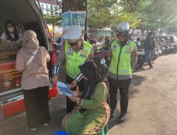 Satlantas Polres Rembang Gelorakan Sosialisasi Ops Keselamatan Candi 2025 Lewat Acara Car Free Day