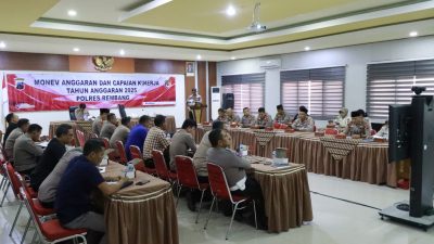 Polres Rembang Gelar Monev Anggaran & Capaian Kinerja TA. 2025