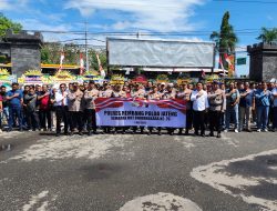 Polres Rembang Lepas Keberangkatan Rombongan Masa ke Jakarta untuk Upacara Hari Bhayangkara ke-79