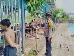 Hari Libur, Polsek Sedan Pantau & Monitoring Pengunjung Obyek Wisata Kolam Renang Kajoran Waterboom