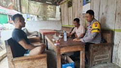 Ngopi Bareng Warga, Bhabinkamtibmas Polsek Gunem Ajak Jaga Kamtibmas Kondusif