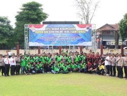 Kapolres Salatiga Pimpin Apel Akbar Kebangsaan Buruh dan Ojol Kamtibmas