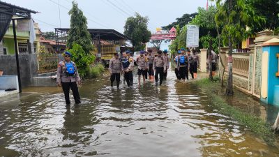 Polsek Batangan Terus Pantau Perkembangan Banjir, Kondisi Wilayah Berangsur Normal