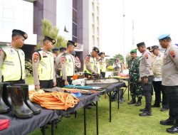 Siaga Hadapi Cuaca Ekstrim, Polda Jateng Gelar Apel Kesiapan Tanggap Darurat Bencana Hidrometeorologi