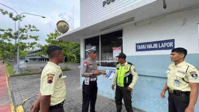Satlantas Polres Rembang Gelar Pembinaan Satpam dan Sosialisasi Keselamatan Berlalu Lintas di Kantor Logistik Alfamart