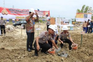 Kapolda Jawa Tengah Lakukan Peletakan Batu Pertama Pembangunan Bhayangkara Residence Polres Rembang
