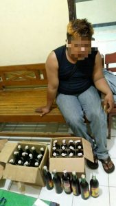 Gelar Operasi Cipta Kondisi Polsek Sulang Polres Rembang Sita Puluhan Botol Miras