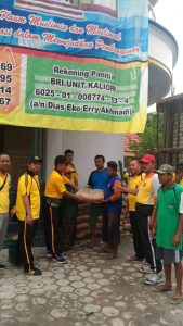 Polsek Kaliori Polres Rembang Berikan Bantuan Semen Untuk Pembangunan Masjid Arohman
