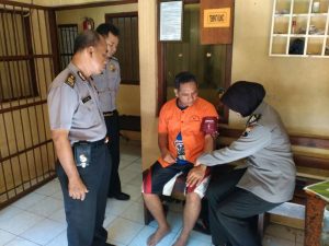 Urkes Polres Rembang cek dan kontrol Kesehatan Tahanan Polres Rembang