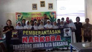 Sosialisasi P4GN Sat Resnarkoba,Polres Rembang kepada,Pelajar SMP N 1 Sale