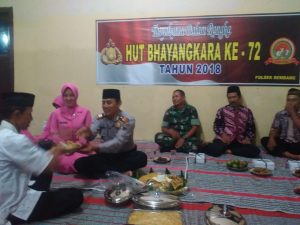 Polsek Kota Rembang Gelar Tasyakuran Dalam Rangka HUT Bhayangkara ke 72