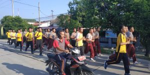 Jaga Kebugaran, 25 Baja BKO Di Polres Rembang Diajak Lari Siang