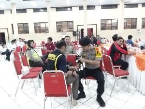 Urkes Polres Rembang Cek Kesehatan Personel Pengamanan Balai Kartini