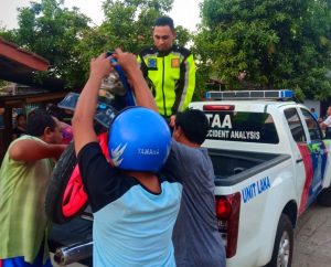 Kecelakaan Dijalan Umum Desa Sumberjo Rembang, Pemotor Alami Patah Kaki