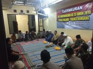 Malam Tasyakuran HUT Bhayangkara ke 73 Di Polsek Kaliori Rembang