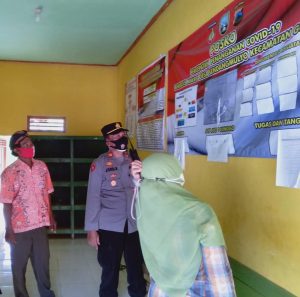 Kapolsek Gunem Polres Rembang Cek Monitoring Posko PPKM Mikro Desa