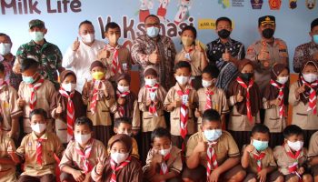 Kapolres Rembang dampingi Forkopimda Cek dan Kontrol Giat Vaksinasi Siswa Usia 6-11 Tahun