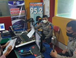 Satlantas Polres Rembang Sosialisasikan Ops Keselamatan Candi 2022 melalui Siaran Radio POP FM