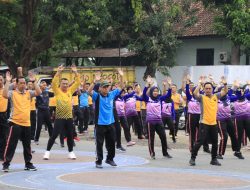 Pupuk Soliditas, Polres Rembang & Kodim 0720/Rbg Gelar Olahraga Bersama