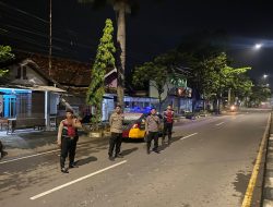Sat Samapta & Polsek Jajaran Polres Rembang Patroli Antisipasi Balap Liar