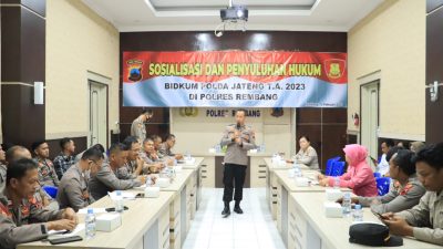 Polres Rembang Mendapat Sosialiasi & penyuluhan Hukum dari Bidkum Polda Jateng