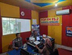 Satlantas Polres Rembang Sosialisasi Ops Keselamatan Candi 2023 Lewat Radio POP FM 95,2