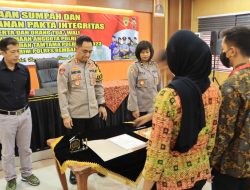 Kapolres Rembang Pimpin Penandatanganan Pakta Integritas Seleksi Penerimaan Polri TA. 2023