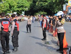 Ratusan Personil Di Siagakan Polres Rembang Laksanakan Pam Acara Syawalan