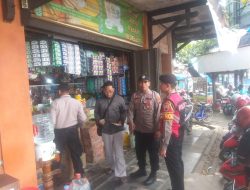 Patroli Ke Pasar Tradisional, Polsek Rembang Kota Antisipasi permainan Harga Di Kalangan Pedagang