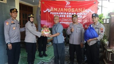 Rangkaian HUT Bhayangkara ke 77, Polres Rembang Gelar Anjangsana Ke Purnawirawan Polri