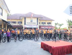 Sambut HUT Bhayangkara Ke 77, Polres Rembang Gelar Olahraga Bersama TNI-Polri & Forkopimda