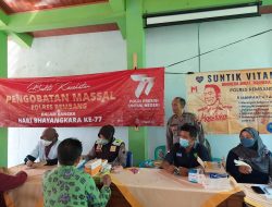 Kembali Gelar Bakti Kesehatan HUT Bhayangkara 77, Si Dokkes Polres Rembang Sasar Desa Pasarbanggi Rembang
