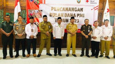 Wakapolres Rembang Hadiri Giat Pencanangan Bulan Dana PMI Kabupaten Rembang
