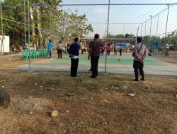 Anggota Polsek Pancur Amankan Giat Turnamen Bola Voly Antar Desa
