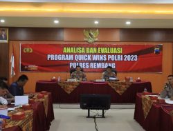 Wakapolres Rembang Pimpin Anev Quick Wins Presisi Triwulan III Tahun 2023