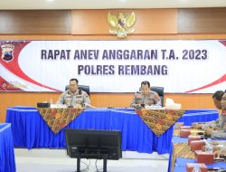Kapolres Rembang Pimpin Langsung Anev Anggaran Polres Rembang TA. 2023