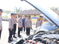 Jelang Pemilu 2024, Polres Rembang Apelkan Kendaraan Dinas Dalam Rangka Ops Mantap Brata 2023-2024