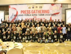 Kapolda Jateng selaku Kaopsda Ops Mantap Brata; hari ini telah dilakukan Deklarasi Pemilu Damai oleh Wartawan di Jawa Tengah
