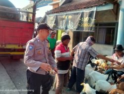 Polsek Pamotan Melakukan Pengaturan dan Pengamanan Pasar Hewan.