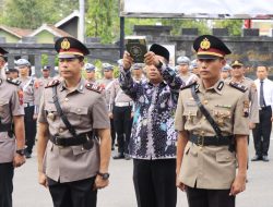 Kapolres Rembang Pimpin Upacara Serah Terima Jabatan Kasat Narkoba & Kapolsek Pamotan