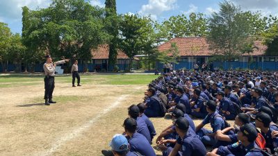 Cegah Tawuran Antar Pelajar, Kasat Samapta Polres Rembang Laksanakan Patroli & Himbauan Ke Sekolah
