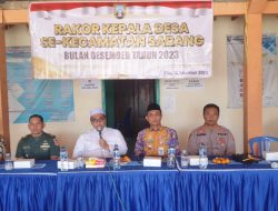 Kegiatan Rapat Koordinasi Kepala Desa Se Kecamatan Sarang Turut di Hadiri Kapolsek Sarang